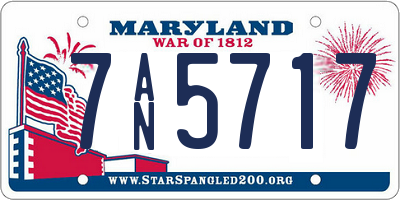 MD license plate 7AN5717