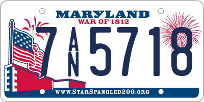 MD license plate 7AN5718