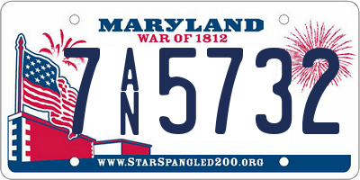MD license plate 7AN5732