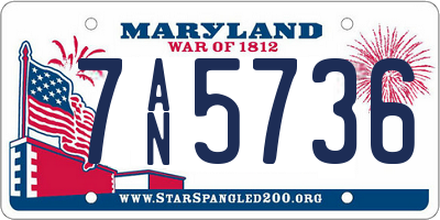 MD license plate 7AN5736