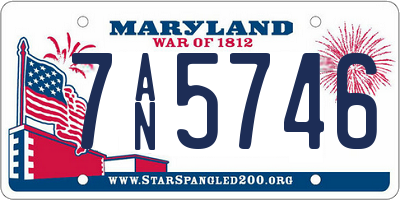 MD license plate 7AN5746