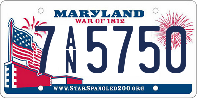MD license plate 7AN5750