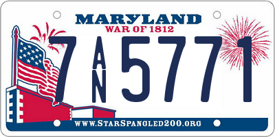 MD license plate 7AN5771