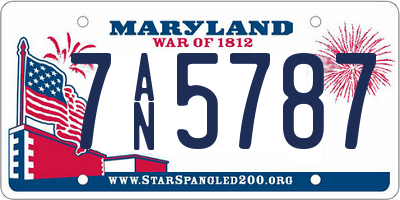 MD license plate 7AN5787
