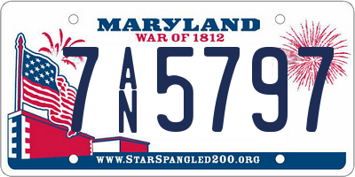 MD license plate 7AN5797