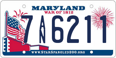MD license plate 7AN6211