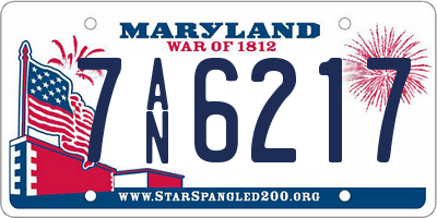 MD license plate 7AN6217