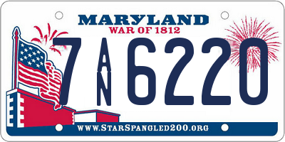 MD license plate 7AN6220