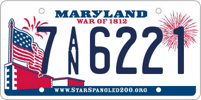 MD license plate 7AN6221
