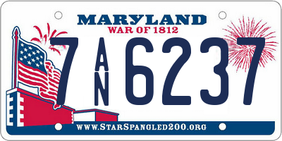 MD license plate 7AN6237