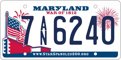 MD license plate 7AN6240