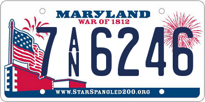 MD license plate 7AN6246
