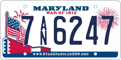 MD license plate 7AN6247