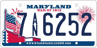 MD license plate 7AN6252
