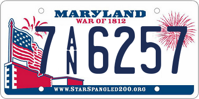 MD license plate 7AN6257