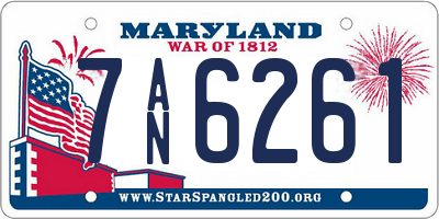 MD license plate 7AN6261