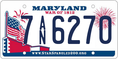 MD license plate 7AN6270