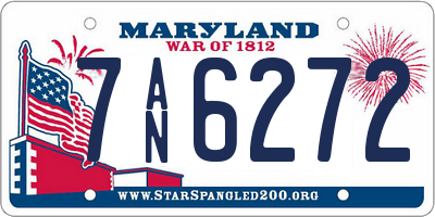 MD license plate 7AN6272