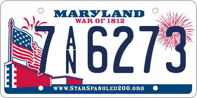 MD license plate 7AN6273