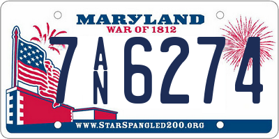 MD license plate 7AN6274