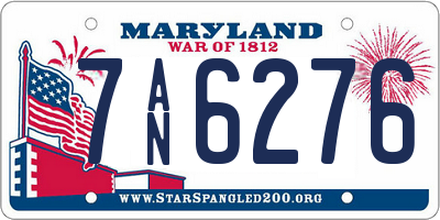 MD license plate 7AN6276