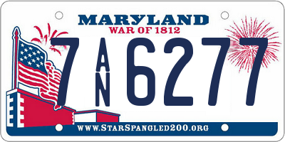 MD license plate 7AN6277