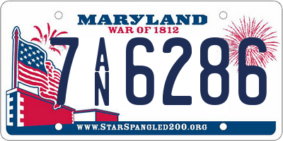 MD license plate 7AN6286