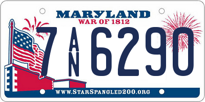 MD license plate 7AN6290