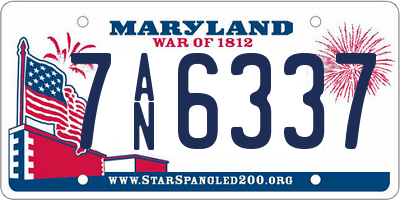 MD license plate 7AN6337