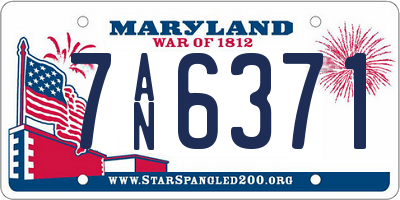 MD license plate 7AN6371