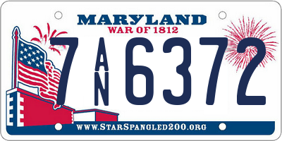 MD license plate 7AN6372