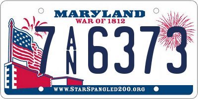 MD license plate 7AN6373
