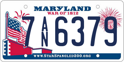 MD license plate 7AN6379