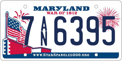MD license plate 7AN6395
