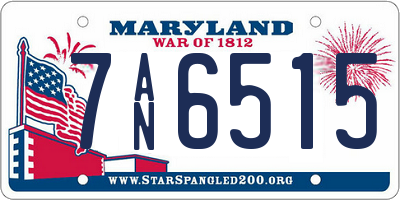 MD license plate 7AN6515