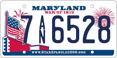 MD license plate 7AN6528