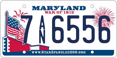 MD license plate 7AN6556
