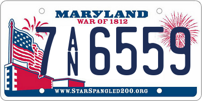 MD license plate 7AN6559