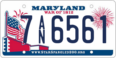 MD license plate 7AN6561