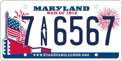 MD license plate 7AN6567