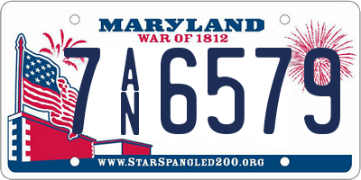 MD license plate 7AN6579