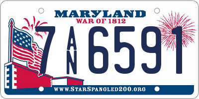 MD license plate 7AN6591