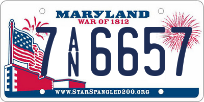MD license plate 7AN6657