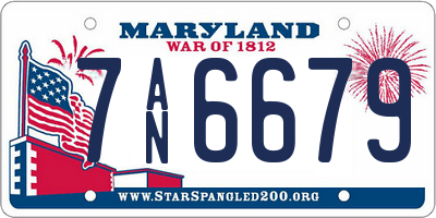 MD license plate 7AN6679