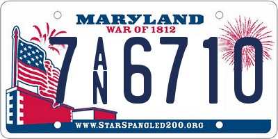 MD license plate 7AN6710