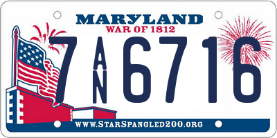 MD license plate 7AN6716