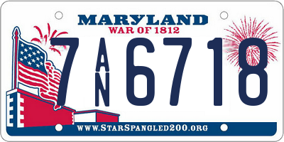 MD license plate 7AN6718