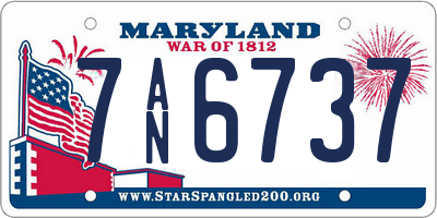 MD license plate 7AN6737