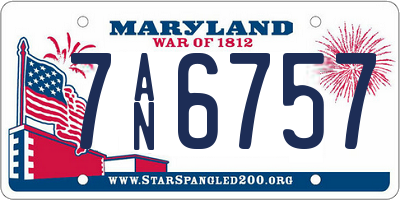MD license plate 7AN6757