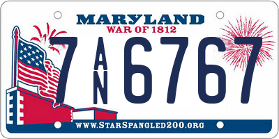 MD license plate 7AN6767